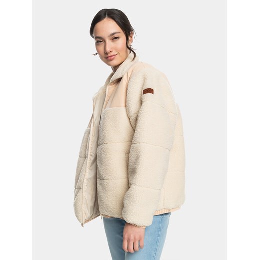 Roxy Kożuch Miracle Mile Jckt ERJJK03569 Beżowy Regular Fit ze sklepu MODIVO w kategorii Kożuchy - zdjęcie 182637840