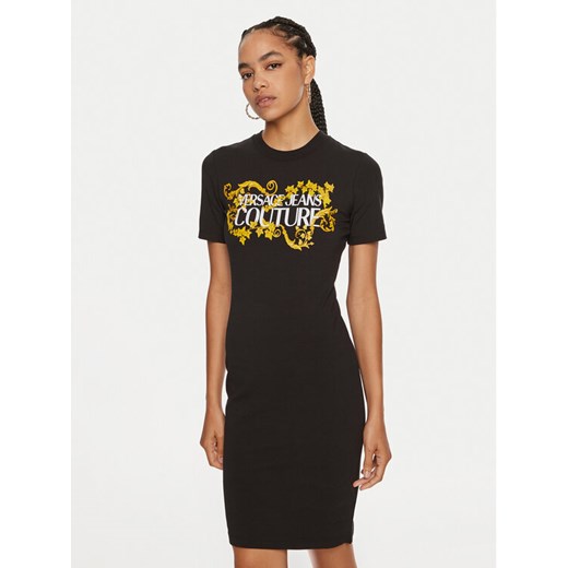 Versace Jeans Couture Sukienka codzienna 77HAOE05 CJ02E Czarny Slim Fit ze sklepu MODIVO w kategorii Sukienki - zdjęcie 182637851