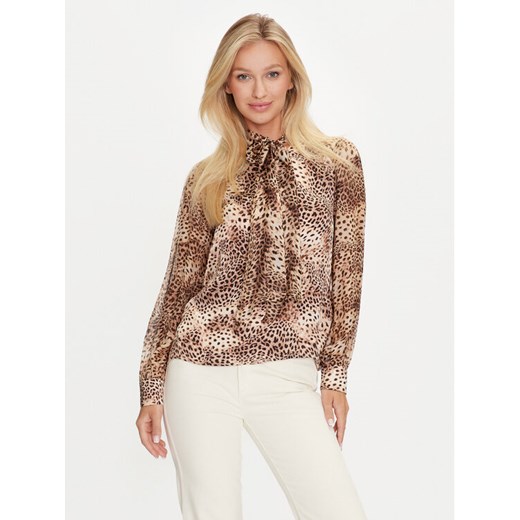 Guess Bluzka Brigitte W4YH6B WEE20 Brązowy Regular Fit ze sklepu MODIVO w kategorii Bluzki damskie - zdjęcie 182637863