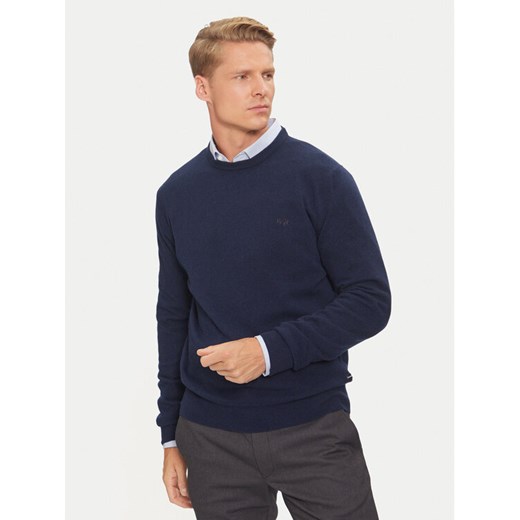 La Martina Sweter ZMS024 YW106 Granatowy Regular Fit ze sklepu MODIVO w kategorii Swetry męskie - zdjęcie 182637953