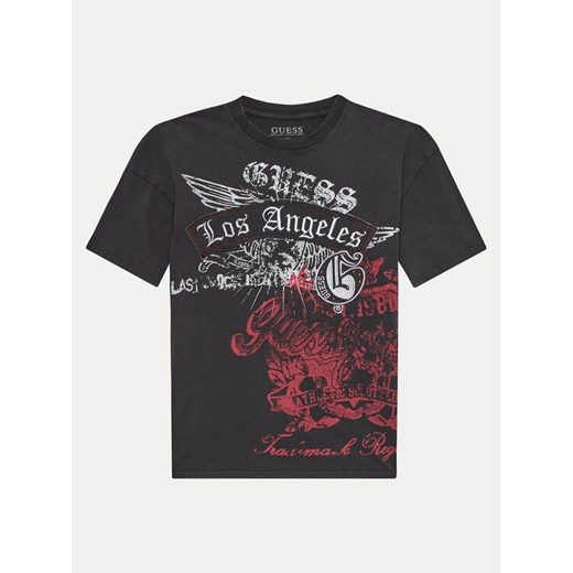 Guess T-Shirt L4YI53K 8HM4 Czarny Regular Fit ze sklepu MODIVO w kategorii T-shirty chłopięce - zdjęcie 182638003