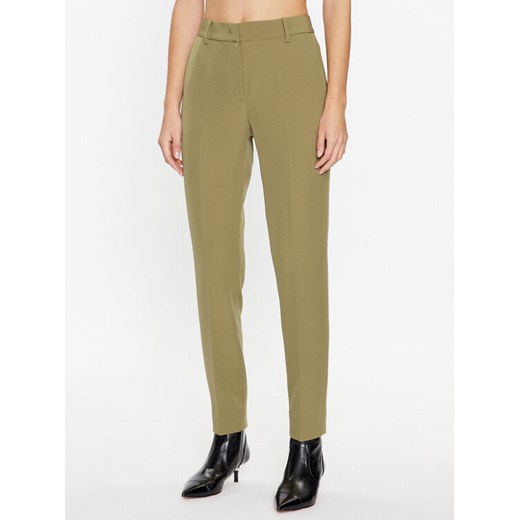 Bruuns Bazaar Spodnie materiałowe Rubysus BBW3165  Zielony Slim Fit ze sklepu MODIVO w kategorii Spodnie damskie - zdjęcie 182638070