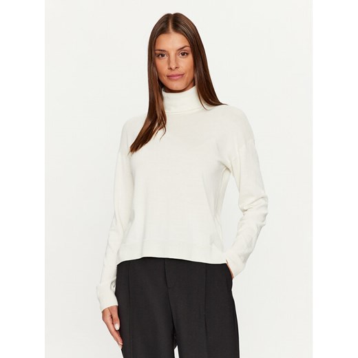United Colors Of Benetton Golf 103CD200R Écru Regular Fit ze sklepu MODIVO w kategorii Swetry damskie - zdjęcie 182638180