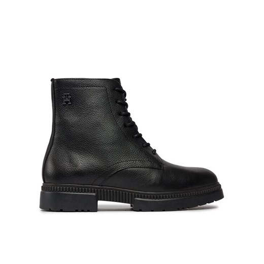 Tommy Hilfiger Kozaki Comfort Cleated Termo Lth Boot FM0FM04651 Czarny ze sklepu MODIVO w kategorii Buty zimowe męskie - zdjęcie 182638201