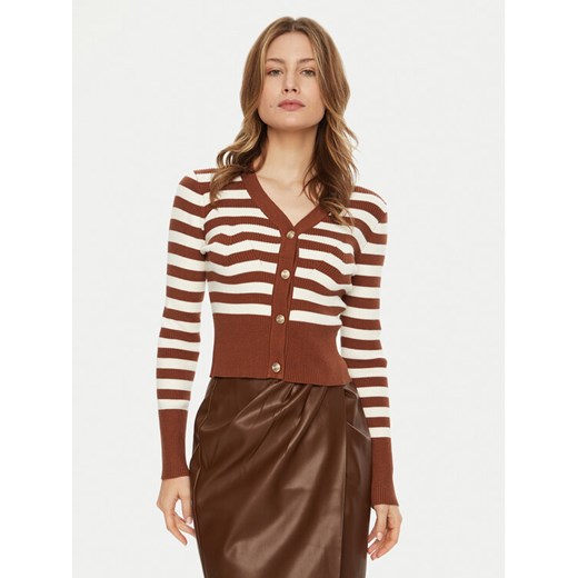 Fracomina Kardigan FS24WT8005K459N8 Brązowy Slim Fit ze sklepu MODIVO w kategorii Swetry damskie - zdjęcie 182638211