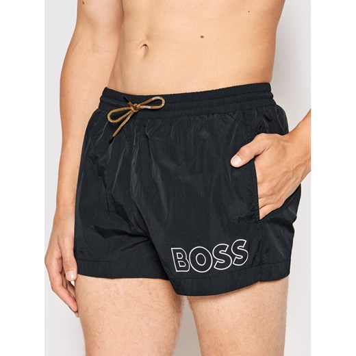 Boss Szorty kąpielowe Mooneye 50469280 Czarny Regular Fit ze sklepu MODIVO w kategorii Kąpielówki - zdjęcie 182638260