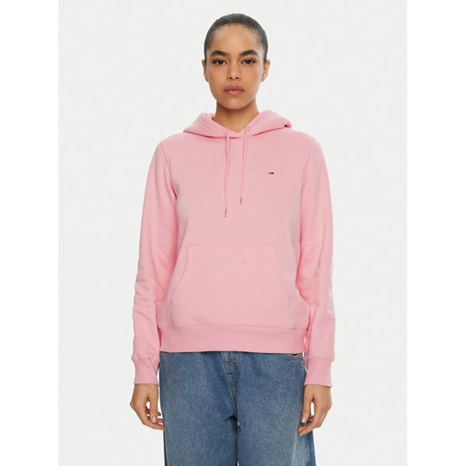 Tommy Jeans Bluza DW0DW19958 Różowy Regular Fit ze sklepu MODIVO w kategorii Bluzy damskie - zdjęcie 182638261