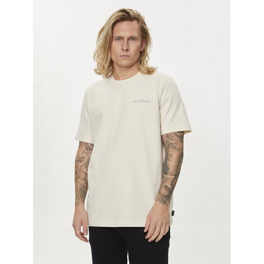 adidas T-Shirt Graphic IS0287 Écru Regular Fit M MODIVO