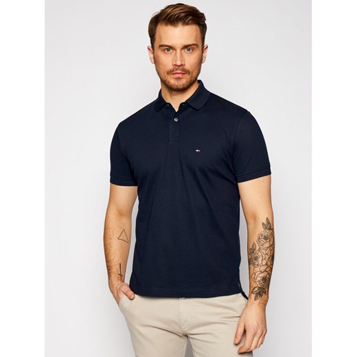 Tommy Hilfiger Polo 1985 MW0MW17770 Granatowy Regular Fit ze sklepu MODIVO w kategorii T-shirty męskie - zdjęcie 182638314