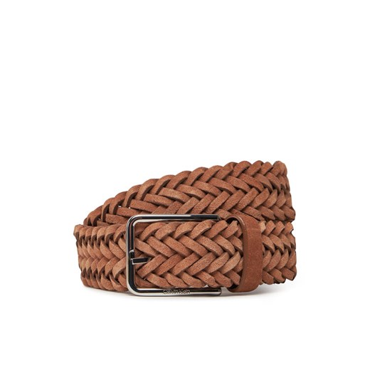 Calvin Klein Pasek Męski Warmth Braided Suede 35Mm K50K512841 Brązowy ze sklepu MODIVO w kategorii Paski męskie - zdjęcie 182638343