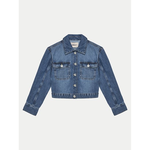 Kids ONLY Kurtka jeansowa Lumi 15340434 Niebieski Regular Fit ze sklepu MODIVO w kategorii Kurtki dziewczęce - zdjęcie 182638370
