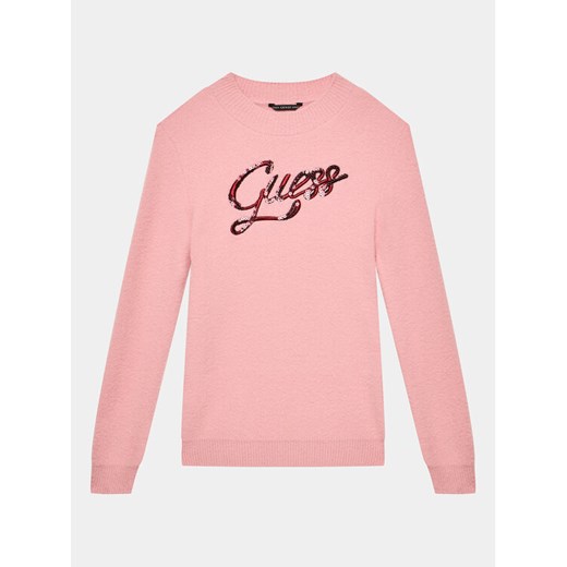 Guess Sweter J3BR06 Z2YA0 Różowy Regular Fit ze sklepu MODIVO w kategorii Swetry dziewczęce - zdjęcie 182638371
