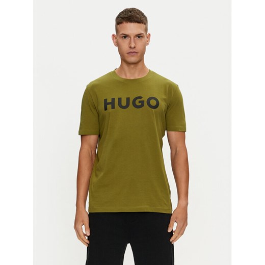 Hugo T-Shirt Dulivio 50467556 Zielony Regular Fit ze sklepu MODIVO w kategorii T-shirty męskie - zdjęcie 182638404