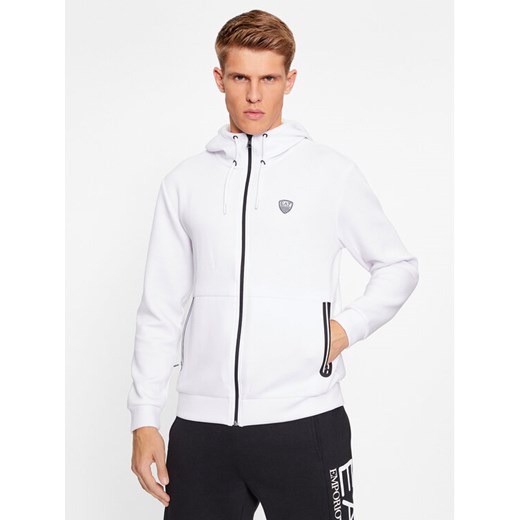 EA7 Emporio Armani Bluza 8NPM20 PJ4EZ 1100 Biały Regular Fit ze sklepu MODIVO w kategorii Bluzy męskie - zdjęcie 182638421