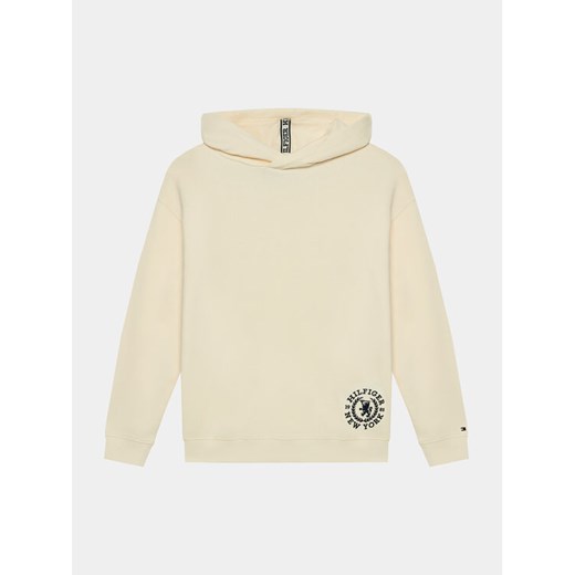 Tommy Hilfiger Bluza Crest Logo KB0KB08712 D Beżowy Regular Fit ze sklepu MODIVO w kategorii Bluzy chłopięce - zdjęcie 182638502