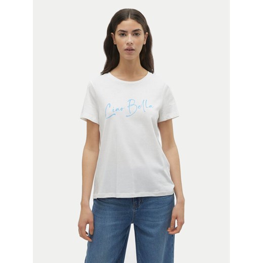 Vero Moda T-Shirt Odessa 10308688 Biały Regular Fit ze sklepu MODIVO w kategorii Bluzki damskie - zdjęcie 182638534