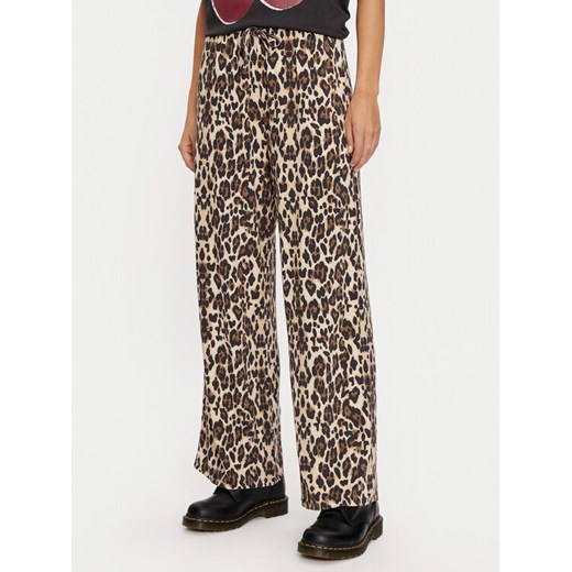Gina Tricot Spodnie materiałowe 22759 Brązowy Regular Fit ze sklepu MODIVO w kategorii Spodnie damskie - zdjęcie 182638590