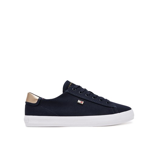 Tommy Hilfiger Sneakersy Vulc Canvas Lace Up Sneaker FW0FW08647 Granatowy ze sklepu MODIVO w kategorii Trampki damskie - zdjęcie 182638611