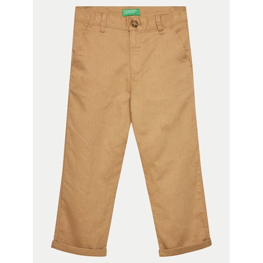 United Colors Of Benetton Spodnie materiałowe 4BE7CF02U Beżowy Regular Fit ze sklepu MODIVO w kategorii Spodnie chłopięce - zdjęcie 182638612
