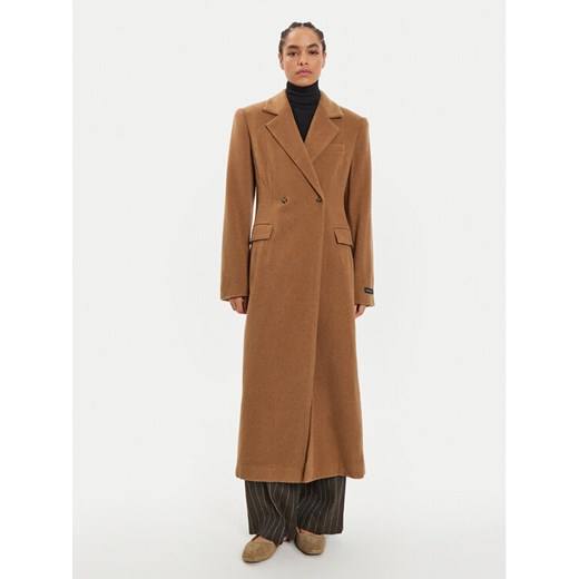 Herskind Płaszcz wełniany Ultra 5379816 Brązowy Regular Fit ze sklepu MODIVO w kategorii Płaszcze damskie - zdjęcie 182638620