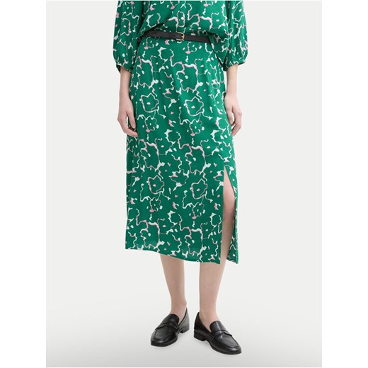 Tom Tailor Denim Spódnica midi 1045505 Zielony Regular Fit ze sklepu MODIVO w kategorii Spódnice - zdjęcie 182638643