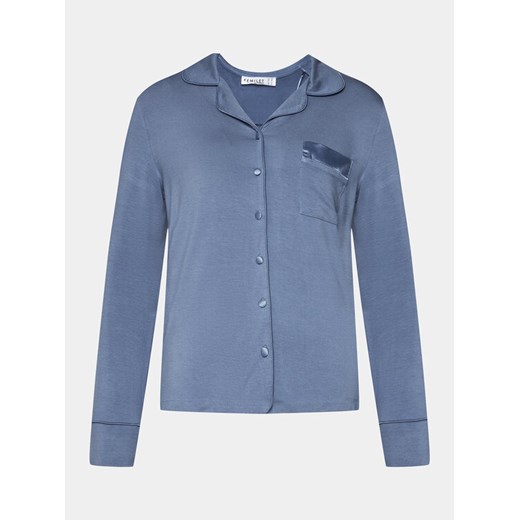Femilet by Chantelle Koszulka piżamowa Daisy FNB050 Niebieski Regular Fit ze sklepu MODIVO w kategorii Piżamy damskie - zdjęcie 182638690