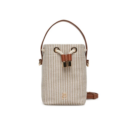 Tommy Hilfiger Torebka Th Premium Beach Le Bucket AW0AW17215 Beżowy ze sklepu MODIVO w kategorii Torebki worki - zdjęcie 182638781