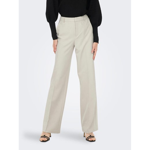 ONLY Spodnie materiałowe Berry 15258191 Beżowy Wide Leg ze sklepu MODIVO w kategorii Spodnie damskie - zdjęcie 182638801