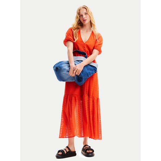Desigual Sukienka letnia Ottawa 24SWVW05 Pomarańczowy Regular Fit ze sklepu MODIVO w kategorii Sukienki - zdjęcie 182638820