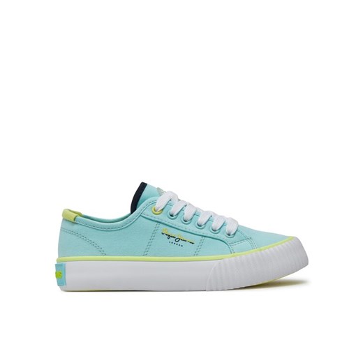 Pepe Jeans Tenisówki Ottis Basic G PGS30605 Niebieski ze sklepu MODIVO w kategorii Trampki dziecięce - zdjęcie 182639040