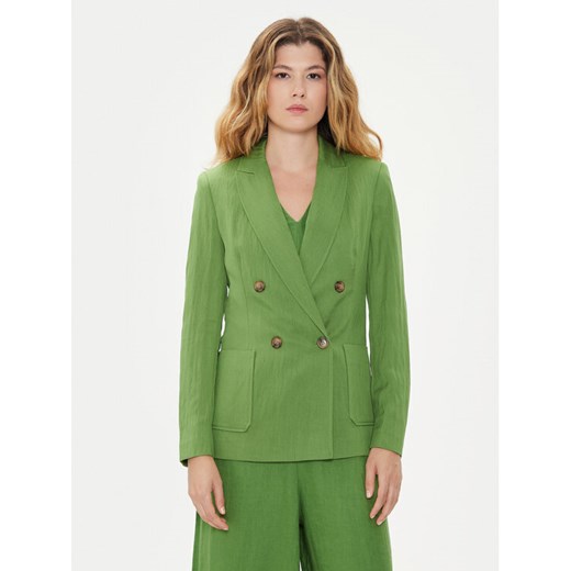 United Colors Of Benetton Marynarka 27OZDW025 Zielony Regular Fit ze sklepu MODIVO w kategorii Marynarki damskie - zdjęcie 182639043