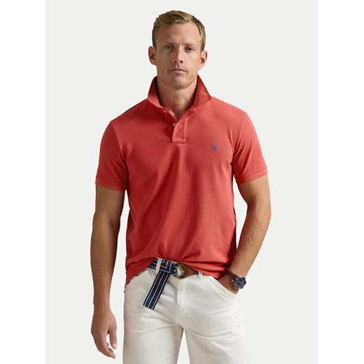 Polo Ralph Lauren Polo 710536856443 Czerwony Slim Fit ze sklepu MODIVO w kategorii T-shirty męskie - zdjęcie 182639064