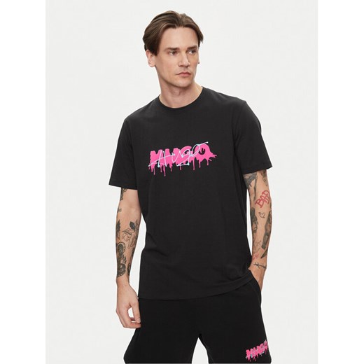 Hugo T-Shirt Decation 50515282 Czarny Regular Fit ze sklepu MODIVO w kategorii T-shirty męskie - zdjęcie 182639074