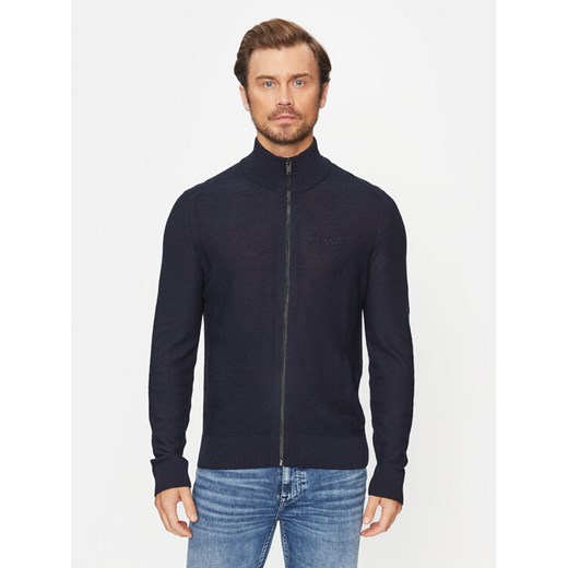 Boss Sweter Avac_Fz 50501750 Granatowy Regular Fit ze sklepu MODIVO w kategorii Swetry męskie - zdjęcie 182639192