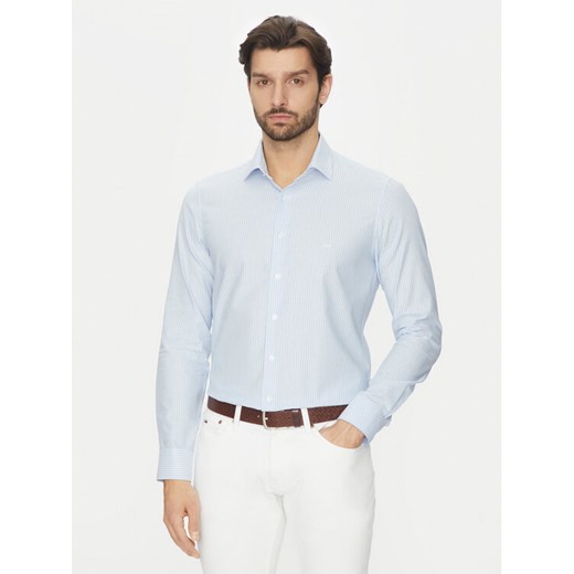 Michael Kors Koszula MK0DS01408 Błękitny Slim Fit ze sklepu MODIVO w kategorii Koszule męskie - zdjęcie 182639210