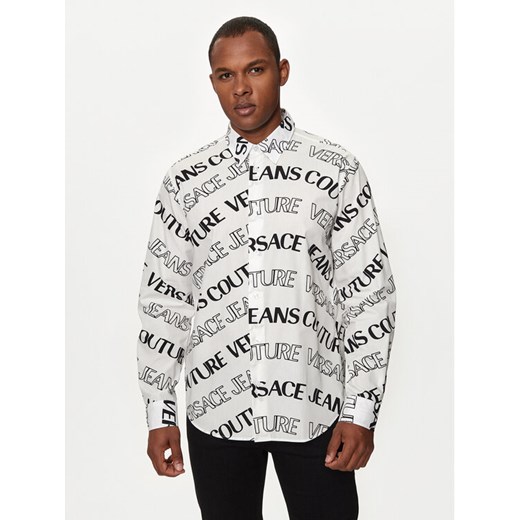 Versace Jeans Couture Koszula 76GAL2R0 Biały Regular Fit ze sklepu MODIVO w kategorii Koszule męskie - zdjęcie 182639331