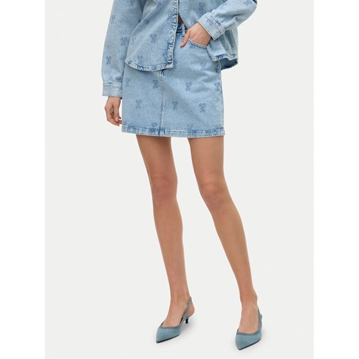 Vero Moda Spódnica jeansowa Tessa 10326888 Niebieski Regular Fit ze sklepu MODIVO w kategorii Spódnice - zdjęcie 182639364