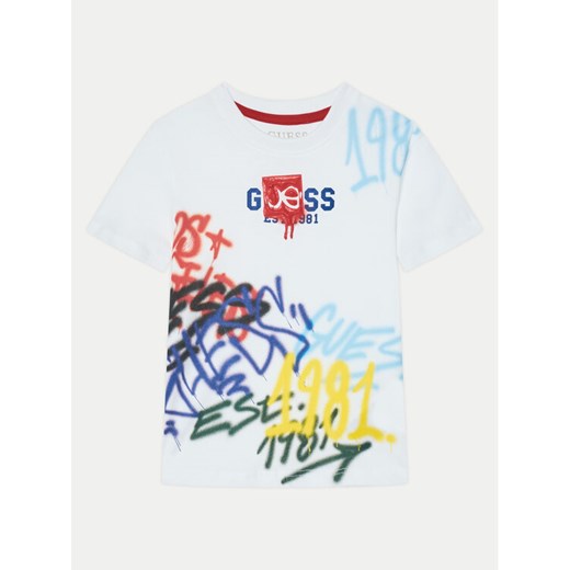 Guess T-Shirt N5RI11 K8HM4 Kolorowy Classic Fit ze sklepu MODIVO w kategorii T-shirty chłopięce - zdjęcie 182639382