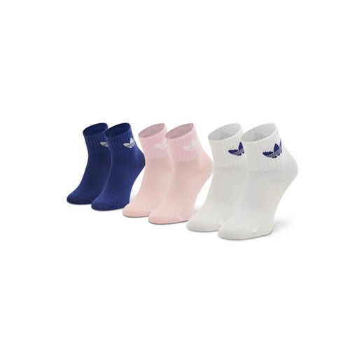 adidas Zestaw 3 par wysokich skarpet dziecięcych Ankle HC9596 Różowy ze sklepu MODIVO w kategorii Skarpetki dziecięce - zdjęcie 182639384