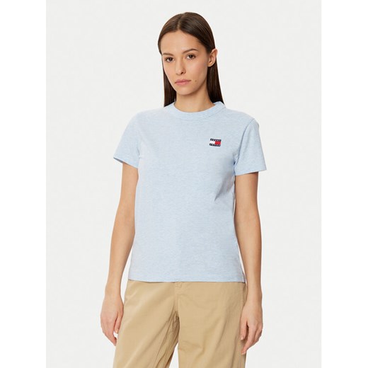 Tommy Jeans T-Shirt DW0DW20153 Błękitny Regular Fit ze sklepu MODIVO w kategorii Bluzki damskie - zdjęcie 182639410