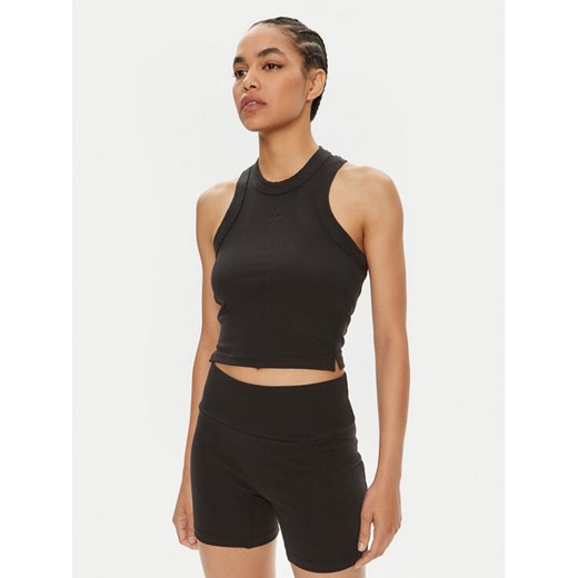 adidas Top Lounge IR8785 Czarny Slim Fit ze sklepu MODIVO w kategorii Bluzki damskie - zdjęcie 182639470