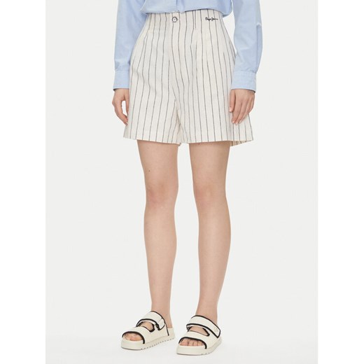 Pepe Jeans Szorty materiałowe Henar PL801163 Beżowy Loose Fit ze sklepu MODIVO w kategorii Szorty - zdjęcie 182639611