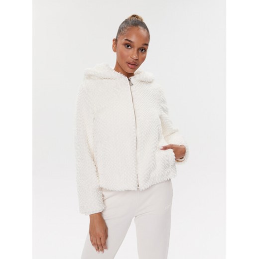 Guess Futro W3BL50 WFSD0 Écru Regular Fit ze sklepu MODIVO w kategorii Futra damskie - zdjęcie 182639643