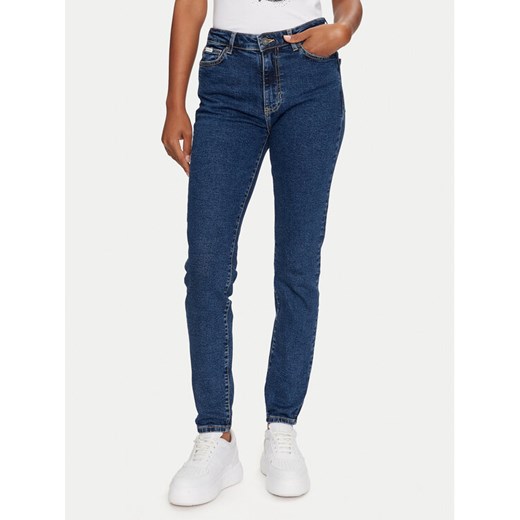 Guess Jeans Jeansy W4YA92 D5CB2 Granatowy Skinny Fit ze sklepu MODIVO w kategorii Jeansy damskie - zdjęcie 182639650