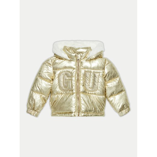 Guess Kurtka puchowa K4BL05 WEYO0 Złoty Regular Fit ze sklepu MODIVO w kategorii Kurtki dziewczęce - zdjęcie 182639723