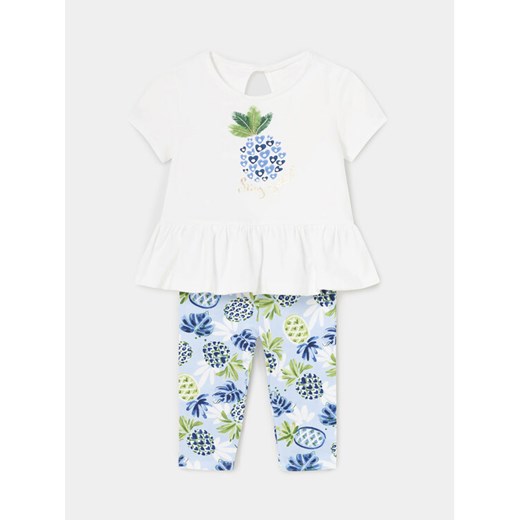 Mayoral Komplet t-shirt i legginsy 1734 Niebieski Regular Fit ze sklepu MODIVO w kategorii Komplety niemowlęce - zdjęcie 182639744