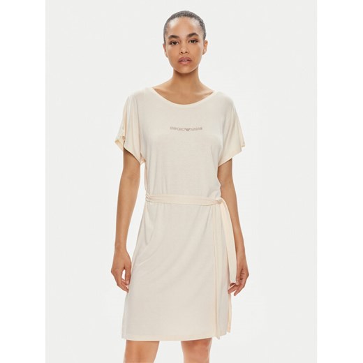 Emporio Armani Sukienka codzienna 262728 4R314 00856 Écru Regular Fit ze sklepu MODIVO w kategorii Sukienki - zdjęcie 182639784