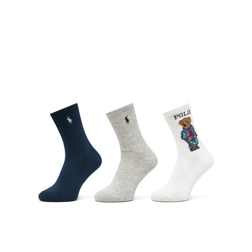 Polo Ralph Lauren Zestaw 3 par wysokich skarpet damskich 455882850001 Kolorowy ze sklepu MODIVO w kategorii Skarpetki damskie - zdjęcie 182639840