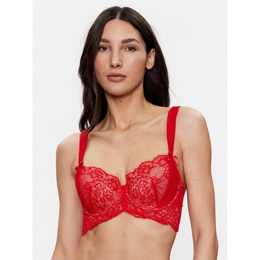 Hunkemöller Biustonosz z fiszbiną Elissa 201059 Czerwony ze sklepu MODIVO w kategorii Biustonosze - zdjęcie 182639853