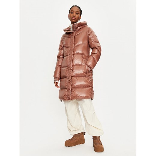 Woolrich Kurtka puchowa Aliquippa Long CFWWOU0926FRUT3085 Brązowy Regular Fit ze sklepu MODIVO w kategorii Kurtki damskie - zdjęcie 182639881